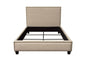 La Jolla Queen Bed With Nail Head Accent - Desert Sand Linen
