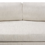 Lane Sofa in Light Cream Fabric with Gold Metal Legs, view 3