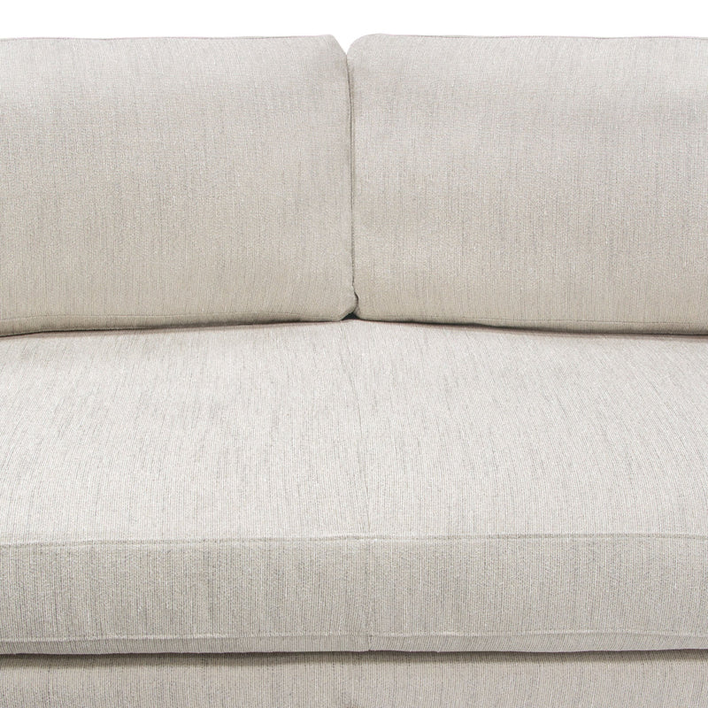 Lane Sofa in Light Cream Fabric with Gold Metal Legs