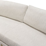 Lane Sofa in Light Cream Fabric with Gold Metal Legs, view 4