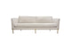 Lane Sofa in Light Cream Fabric with Gold Metal Legs