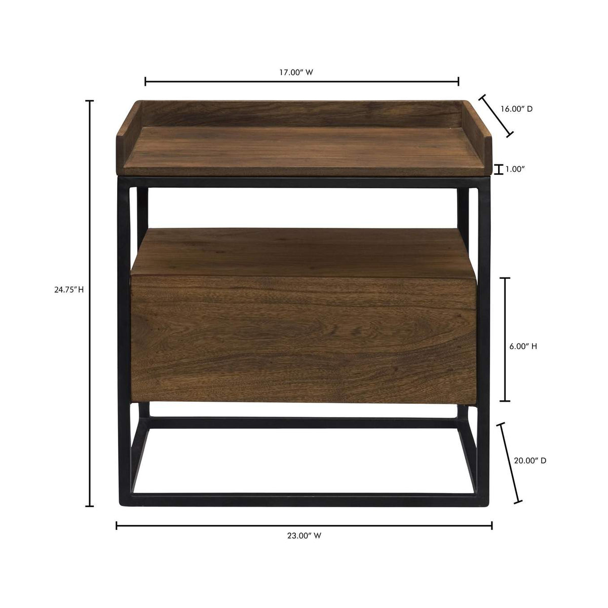 LX-1025-03 Vancouver Side Table Light Brown