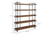 LX-1026-03 Vancouver Bookshelf Large Light Brown