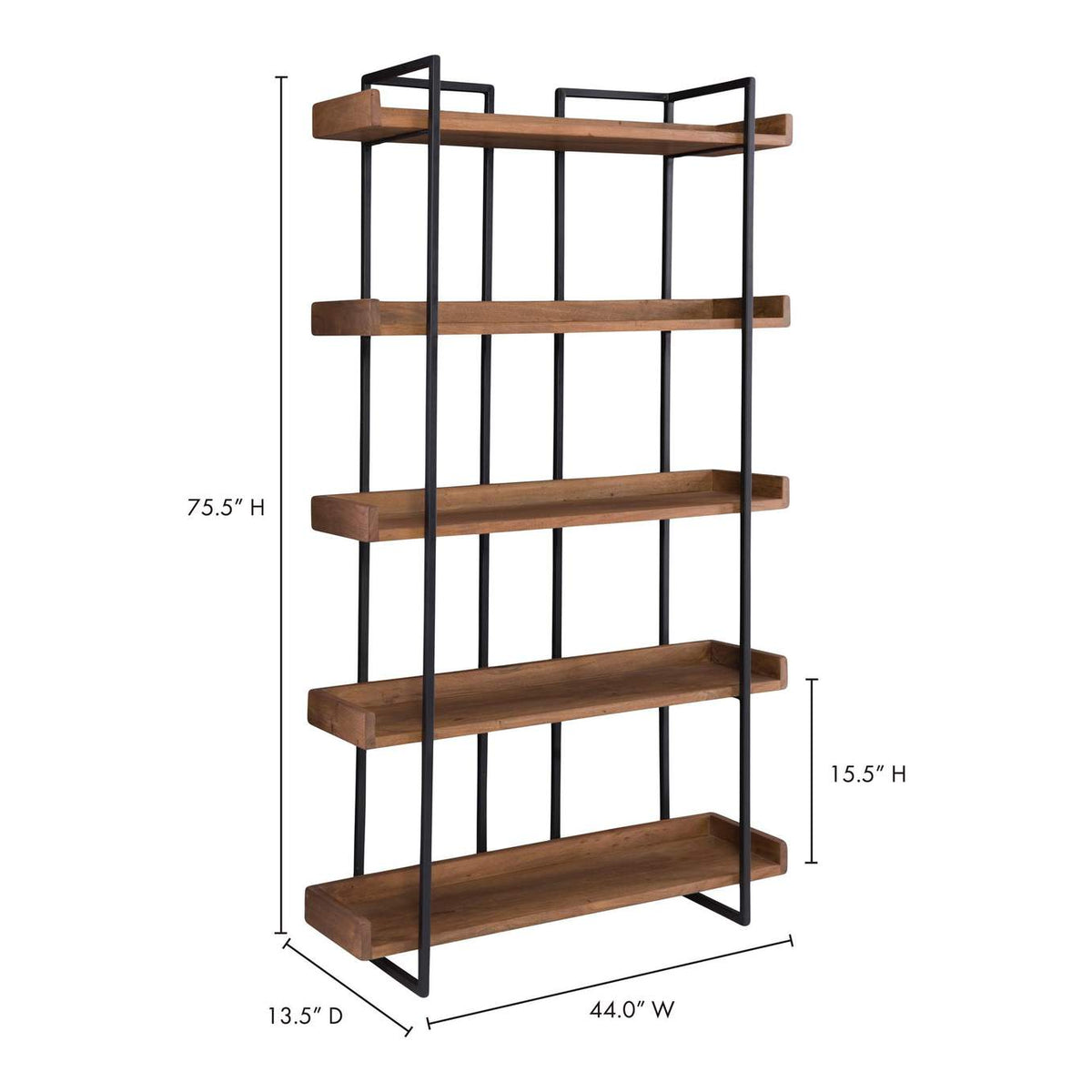 LX-1027-03 Vancouver Bookshelf Small Light Brown