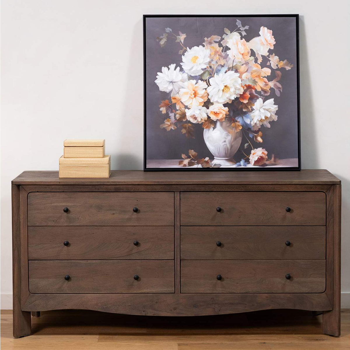 LX-1086-20 Mabel 6 Drawer Dresser Dark Brown