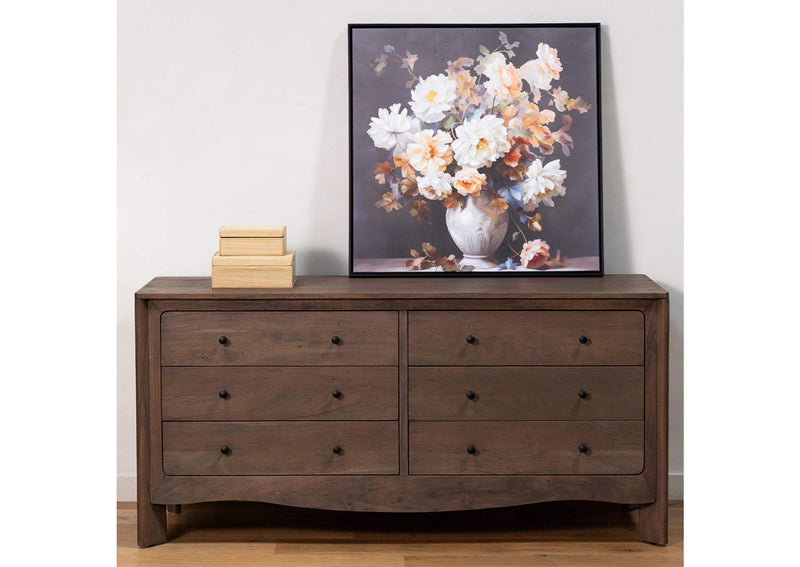 LX-1086-20 Mabel 6 Drawer Dresser Dark Brown