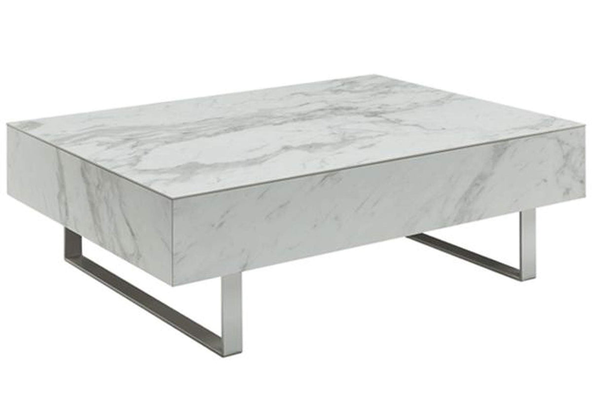 i34878 1497 White marble Coffee Table