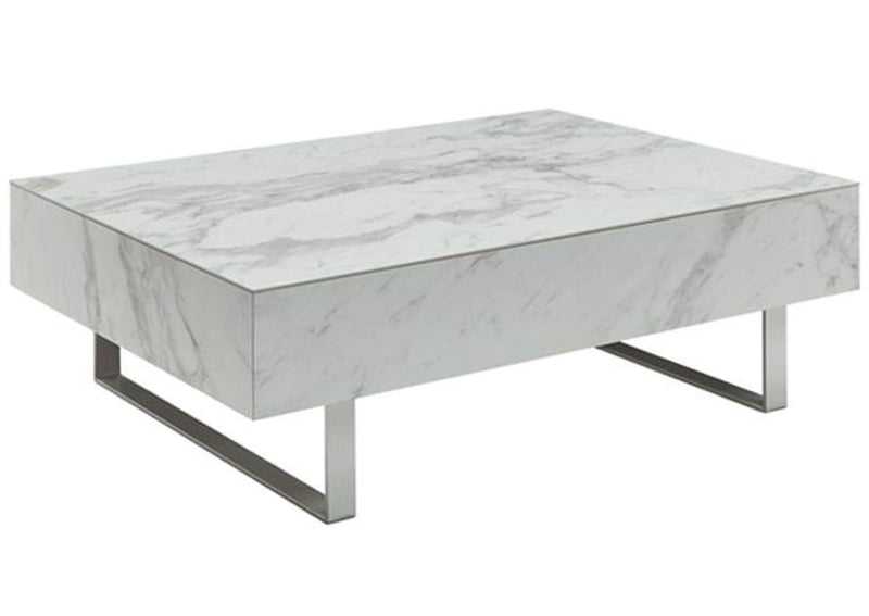i34878 1497 White marble Coffee Table