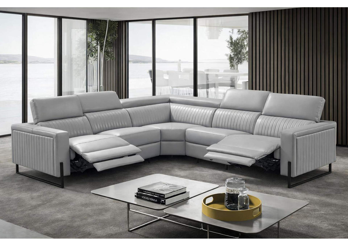 i37322 2787 Sectional with Recliners â€“ Light Grey