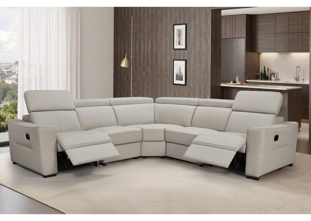 i42864 6021 Grey Sectional w/ manual recliners