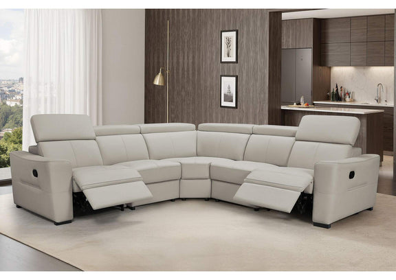 i42864 6021 Grey Sectional w/ manual recliners