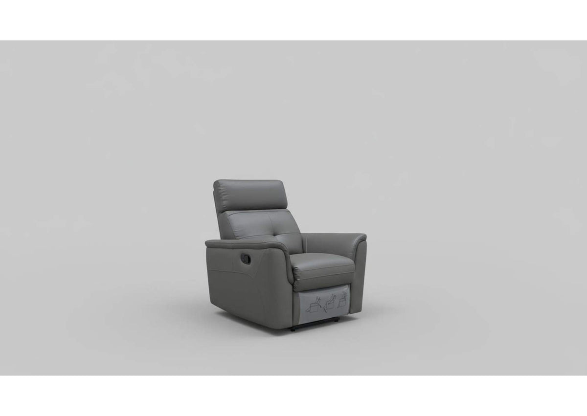 i42835 8501 Dark Grey Chair w/Manual Recliner