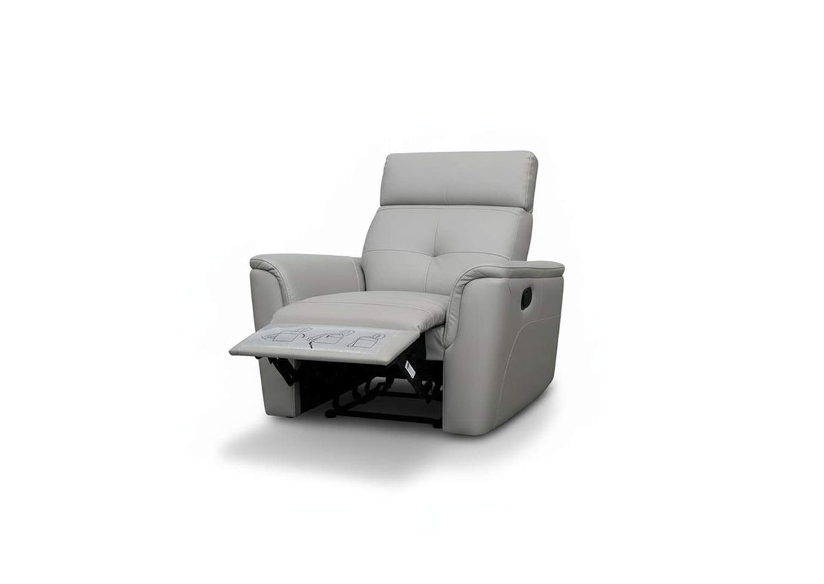 i42844 8501 Light Grey Chair w/Manual Recliner