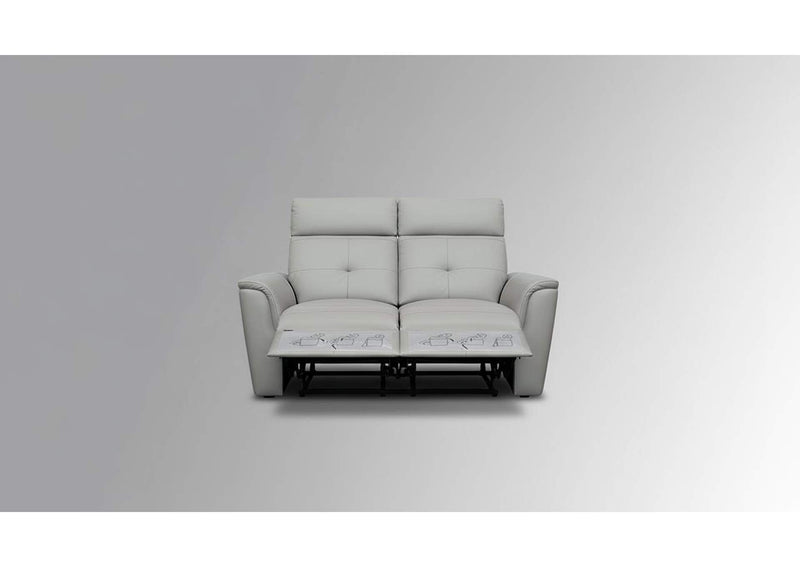 i42840 8501 Light Grey Loveseat w/Manual Recliners