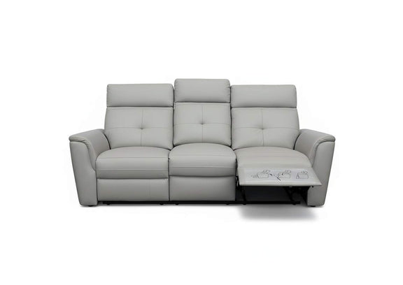 i42837 8501 Light Grey Sofa w/Manual Recliners