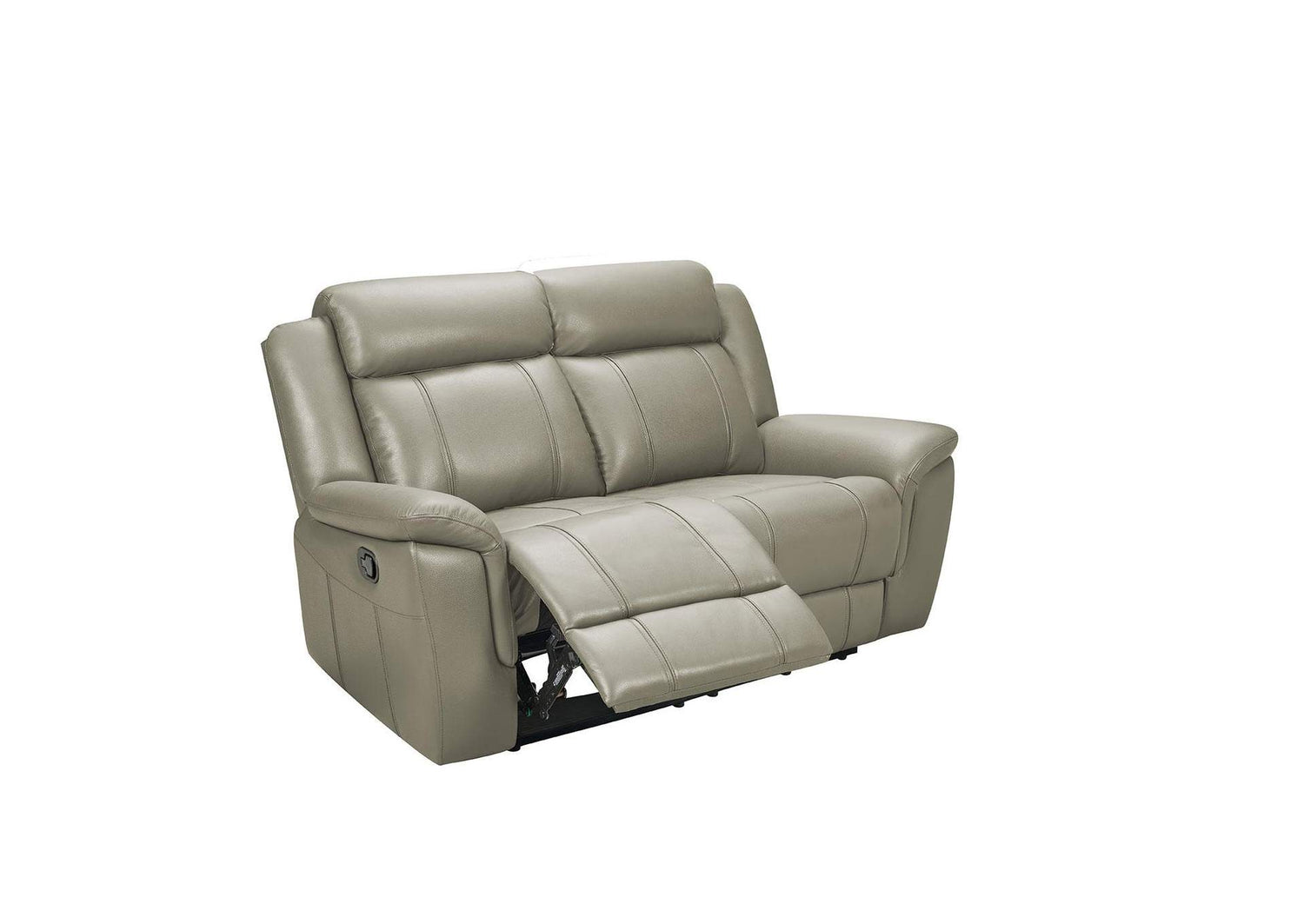 i42800 9015 Grey Loveseat w/ manual recliners