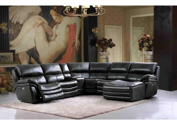 i21851 2711 Sectional with 3 Electric Recliners DARK GREY