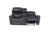 SU-9102-94-1394-73 Sunset Trading Luxe Leather Reclining Loveseat with Power Headrest and Console