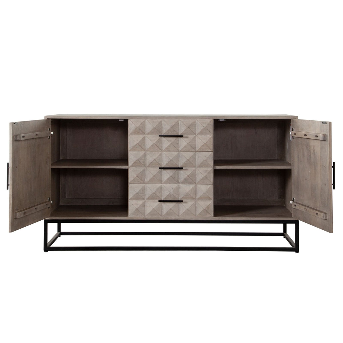 Madera 3-Drawer/2-Door Solid Wood Dresser