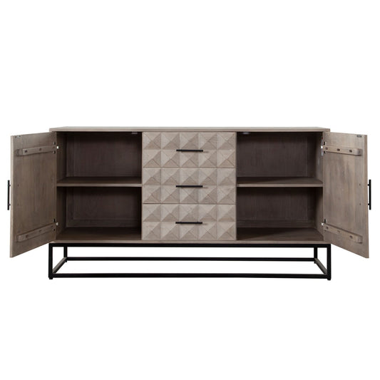 Madera 3-Drawer/2-Door Solid Wood Dresser