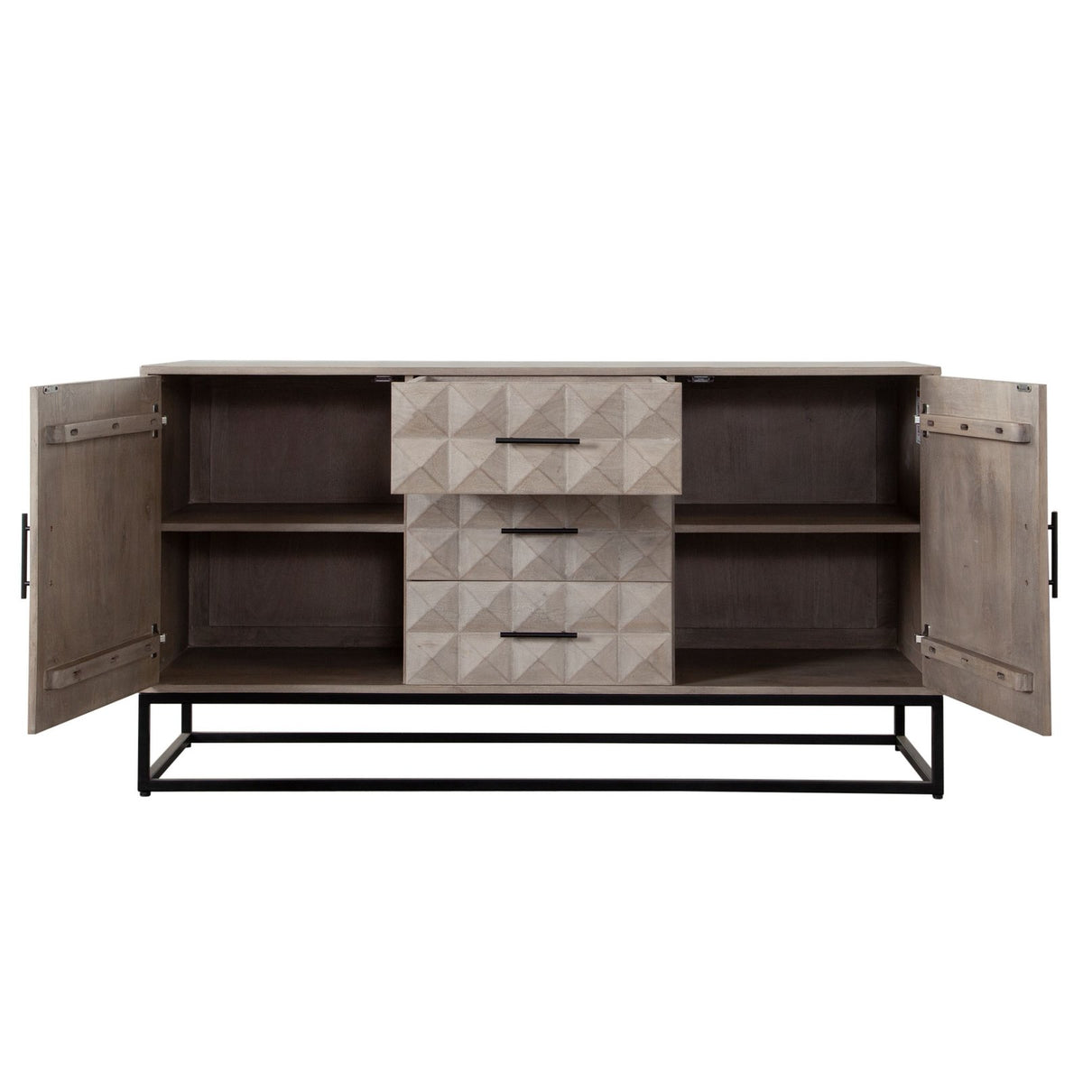 Madera 3-Drawer/2-Door Solid Wood Dresser