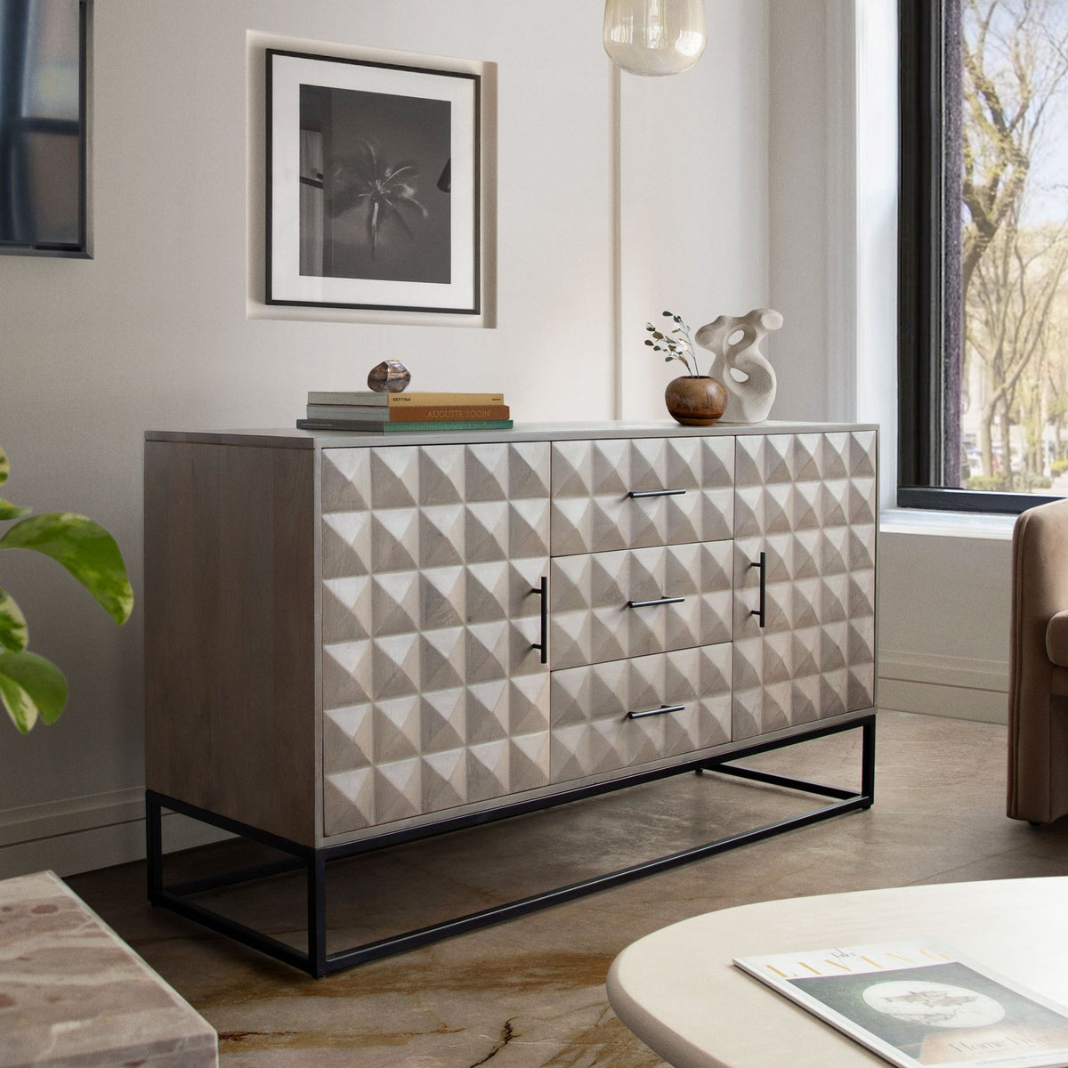 Madera 3-Drawer/2-Door Solid Wood Dresser