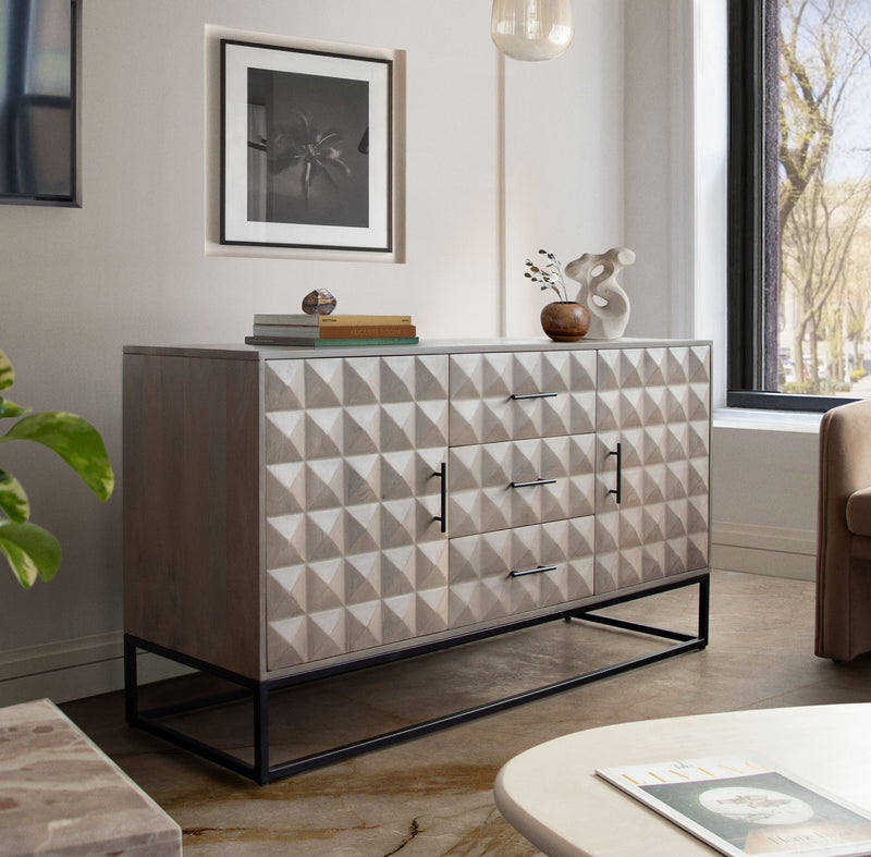 Madera 3-Drawer/2-Door Solid Wood Dresser