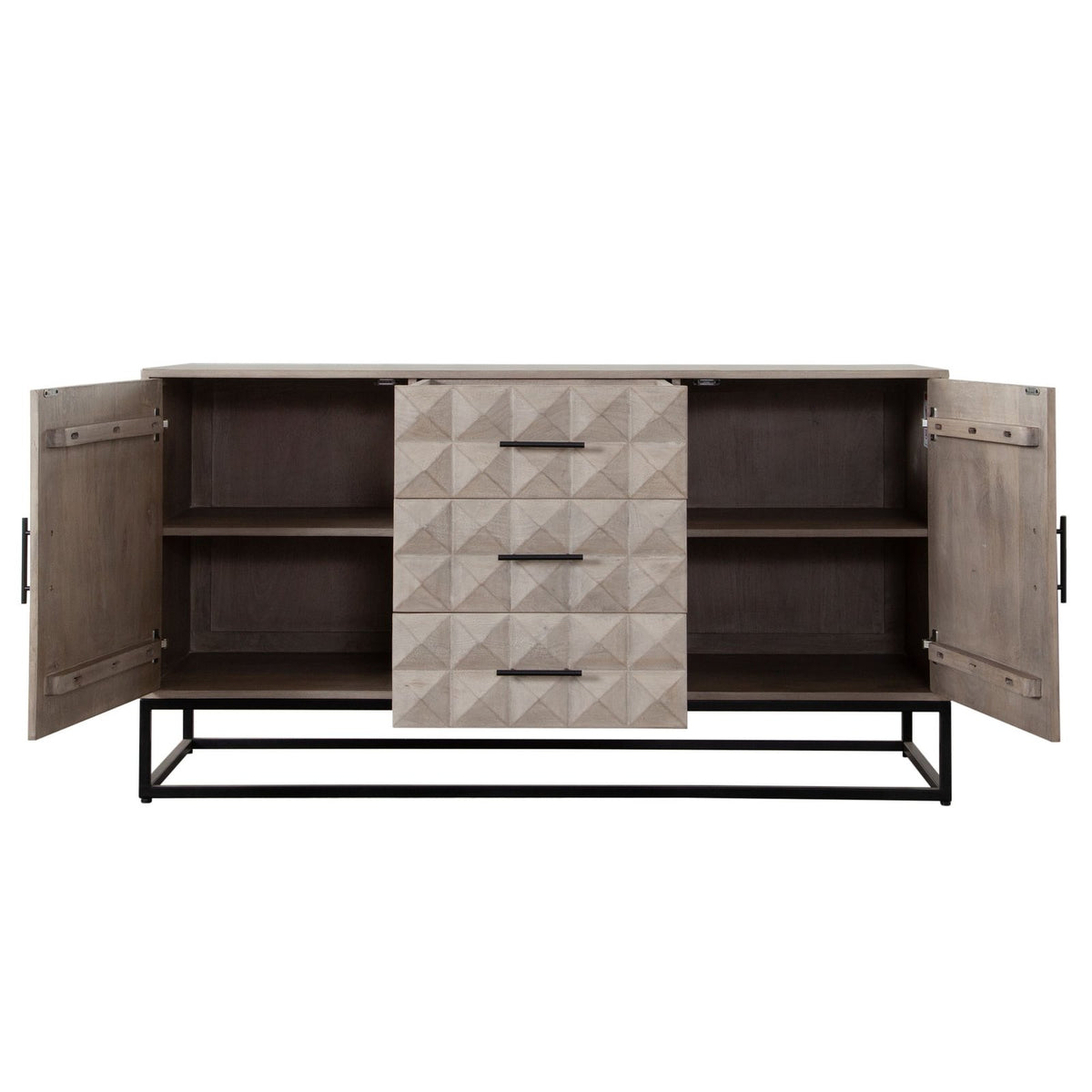 Madera 3-Drawer/2-Door Solid Wood Dresser