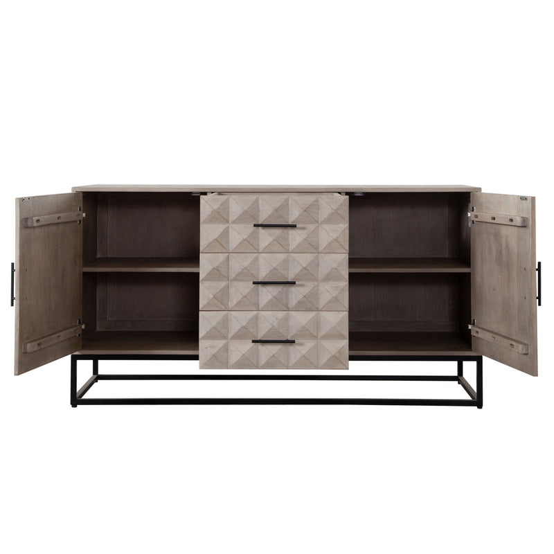 Madera 3-Drawer/2-Door Solid Wood Dresser