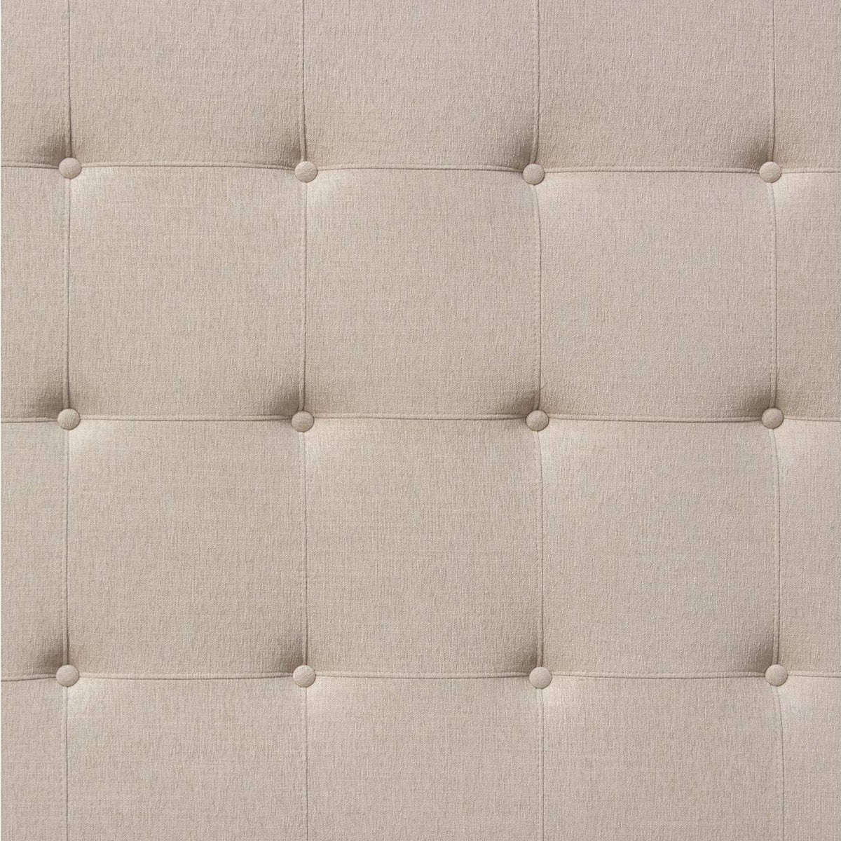 MADISONAVEQUBEDSD Madison Ave Tufted Wing Queen Bed In Sand Button Tufted Fabric