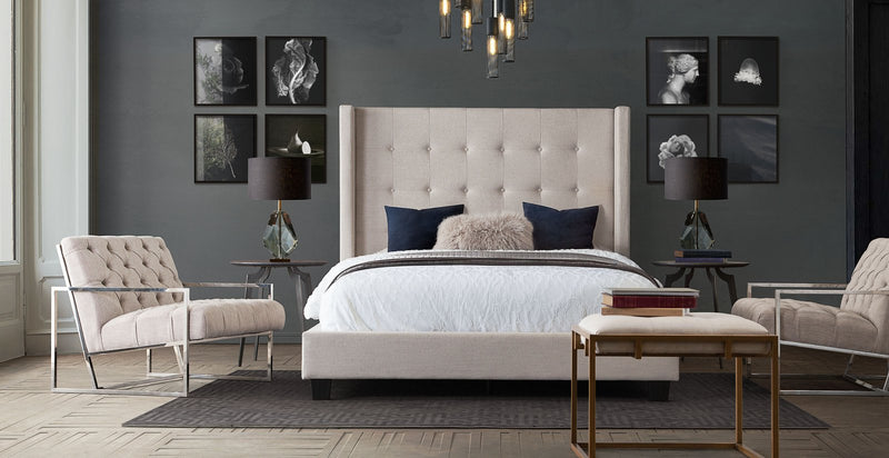 Madison Ave Tufted Wing Queen Bed