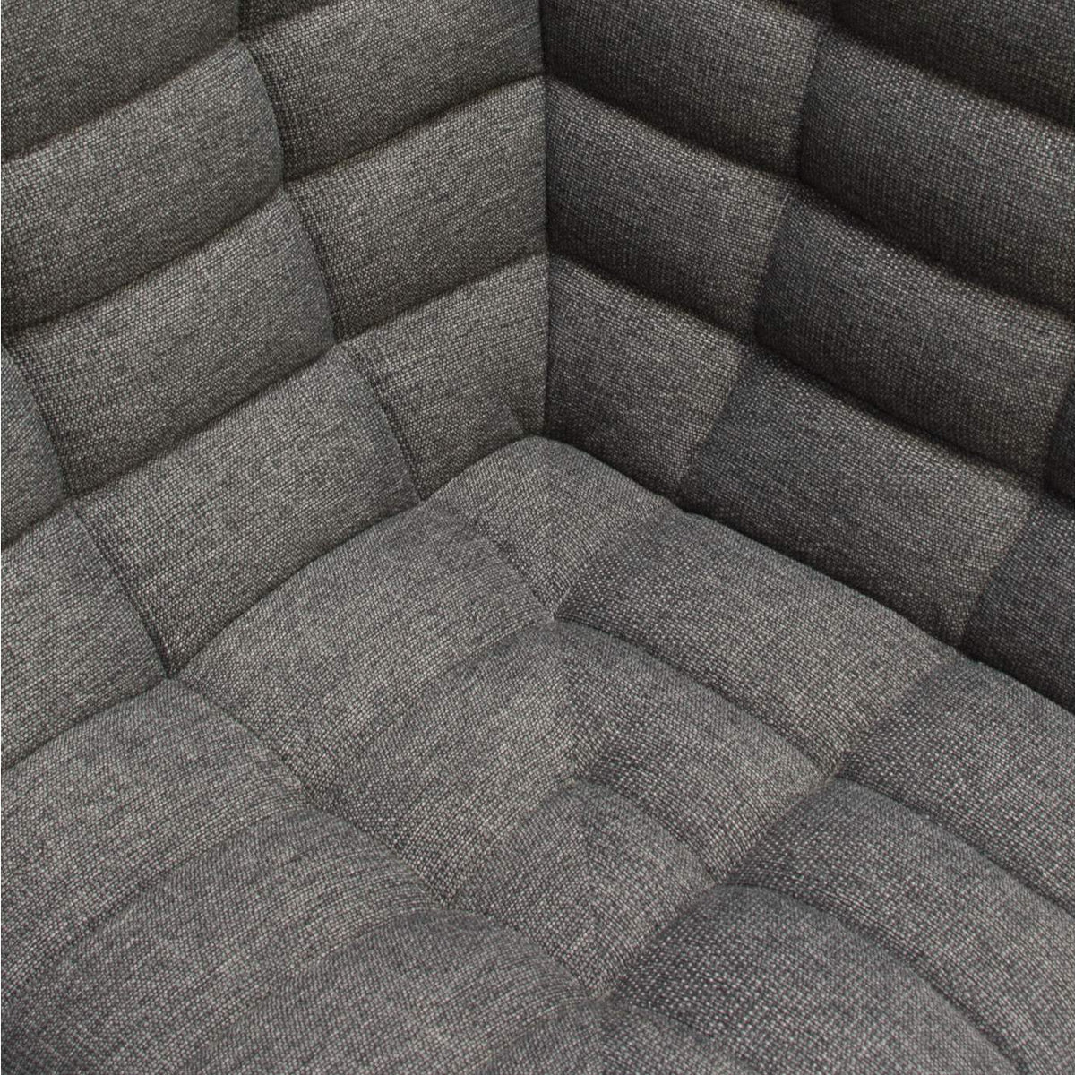 MARSHALL3PCGR Marshall 3pc Corner Modular Sectional W/ Scooped Seat In Grey Fabric