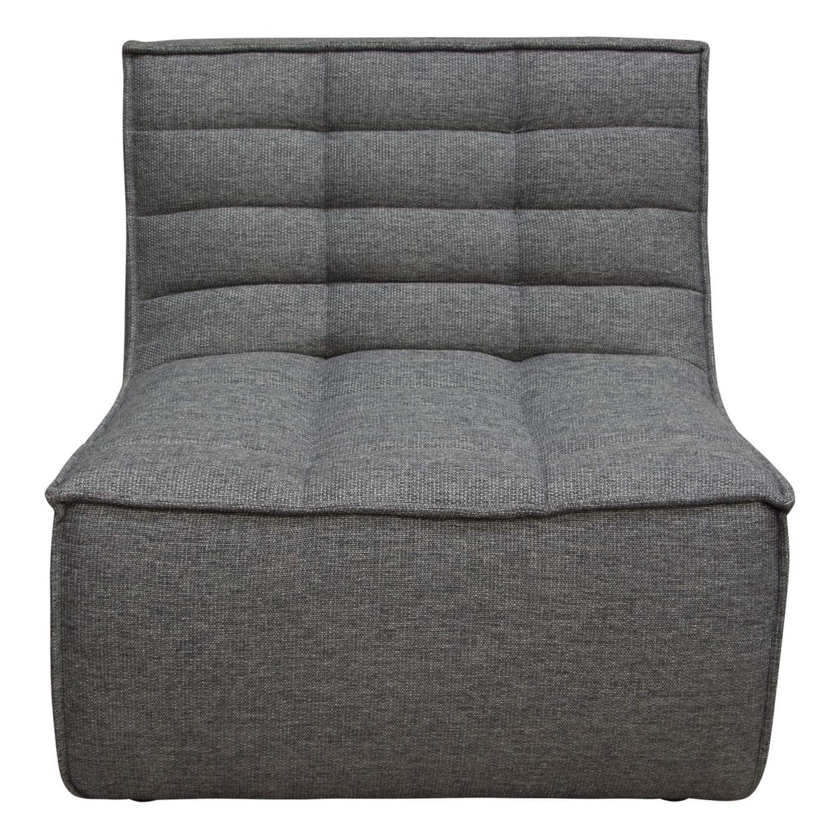 MARSHALL3PCGR Marshall 3pc Corner Modular Sectional W/ Scooped Seat In Grey Fabric