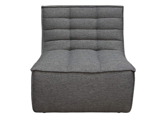 MARSHALL3PCGR Marshall 3pc Corner Modular Sectional W/ Scooped Seat In Grey Fabric