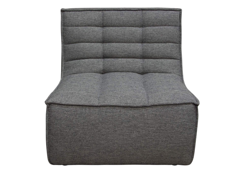 MARSHALL3PCGR Marshall 3pc Corner Modular Sectional W/ Scooped Seat In Grey Fabric