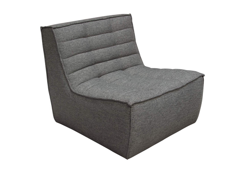 MARSHALL3PCGR Marshall 3pc Corner Modular Sectional W/ Scooped Seat In Grey Fabric