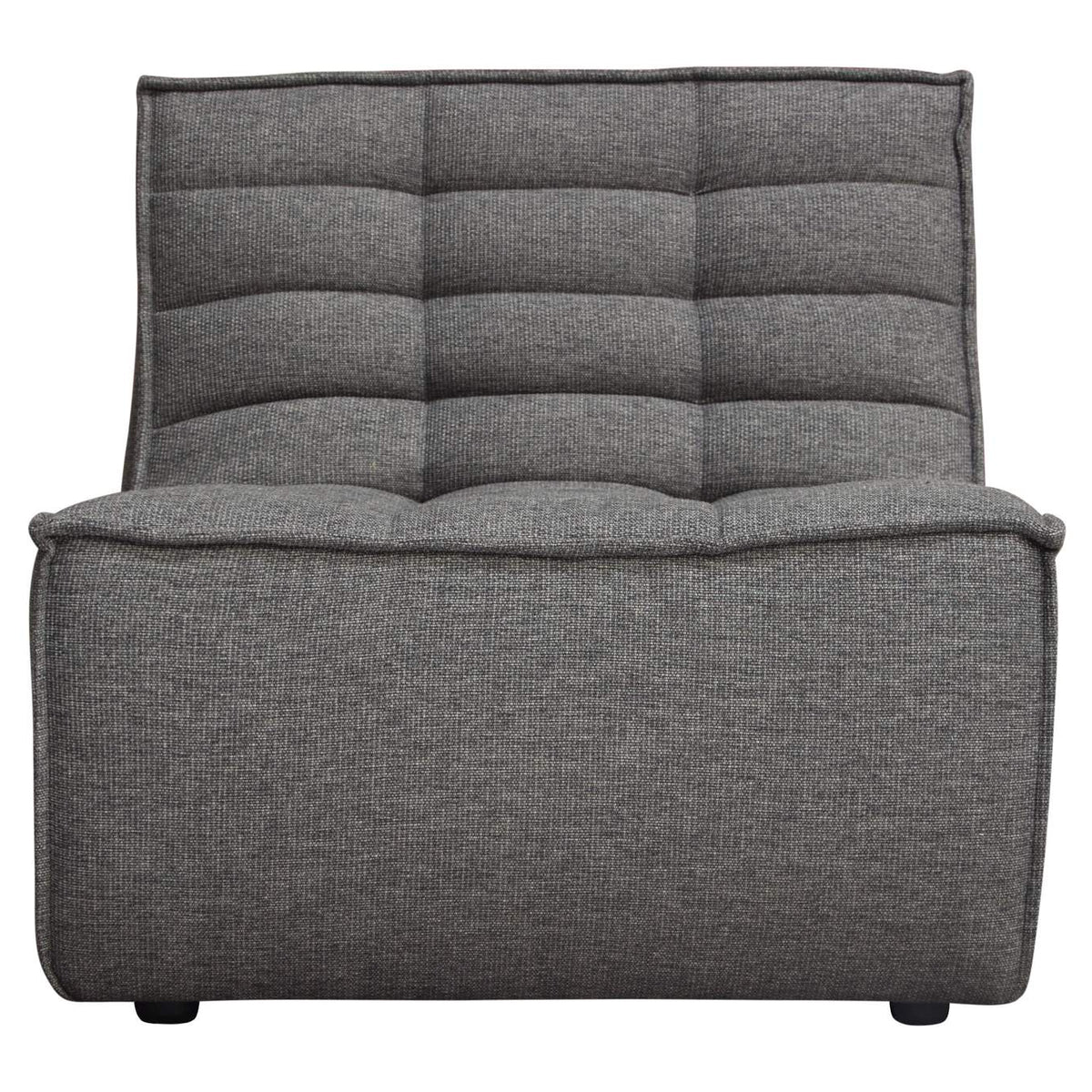 MARSHALL5PCGR Marshall 5pc Corner Modular Sectional W/ Scooped Seat In Grey Fabric
