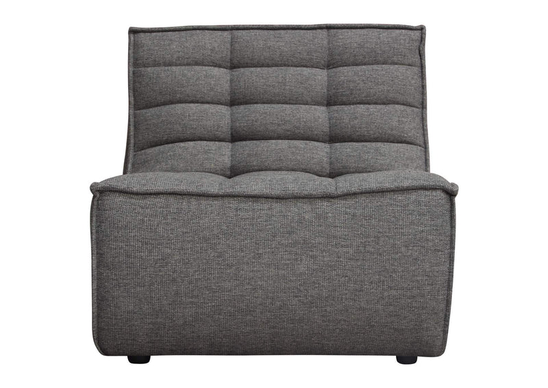 MARSHALL5PCGR Marshall 5pc Corner Modular Sectional W/ Scooped Seat In Grey Fabric