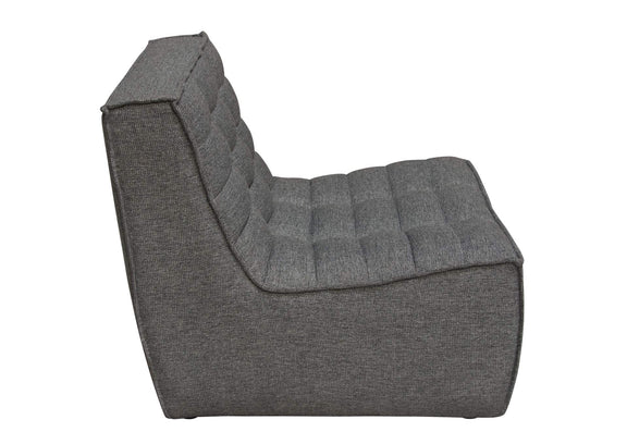 MARSHALL5PCGR Marshall 5pc Corner Modular Sectional W/ Scooped Seat In Grey Fabric