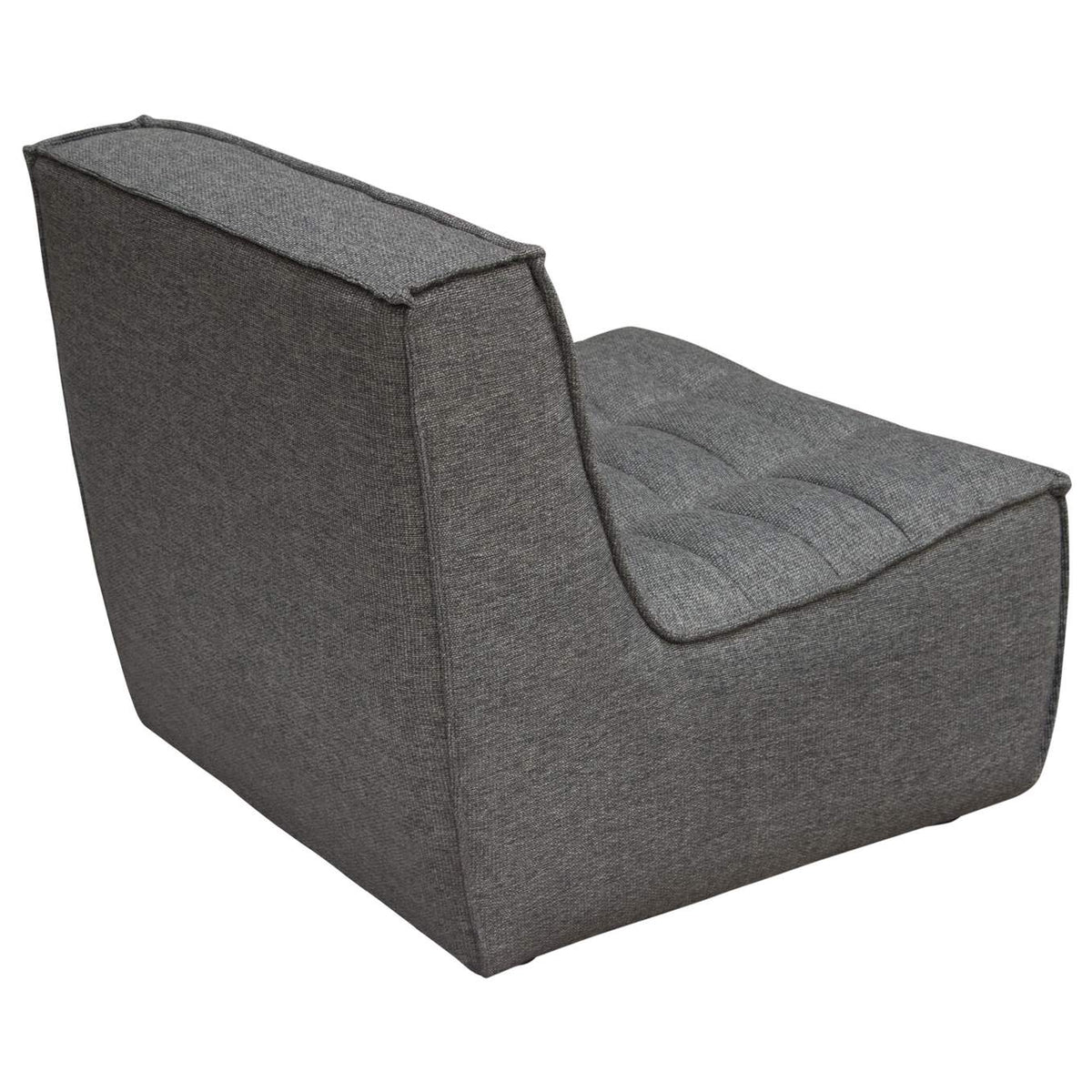 MARSHALL5PCGR Marshall 5pc Corner Modular Sectional W/ Scooped Seat In Grey Fabric