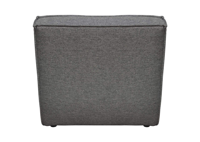 MARSHALL5PCGR Marshall 5pc Corner Modular Sectional W/ Scooped Seat In Grey Fabric