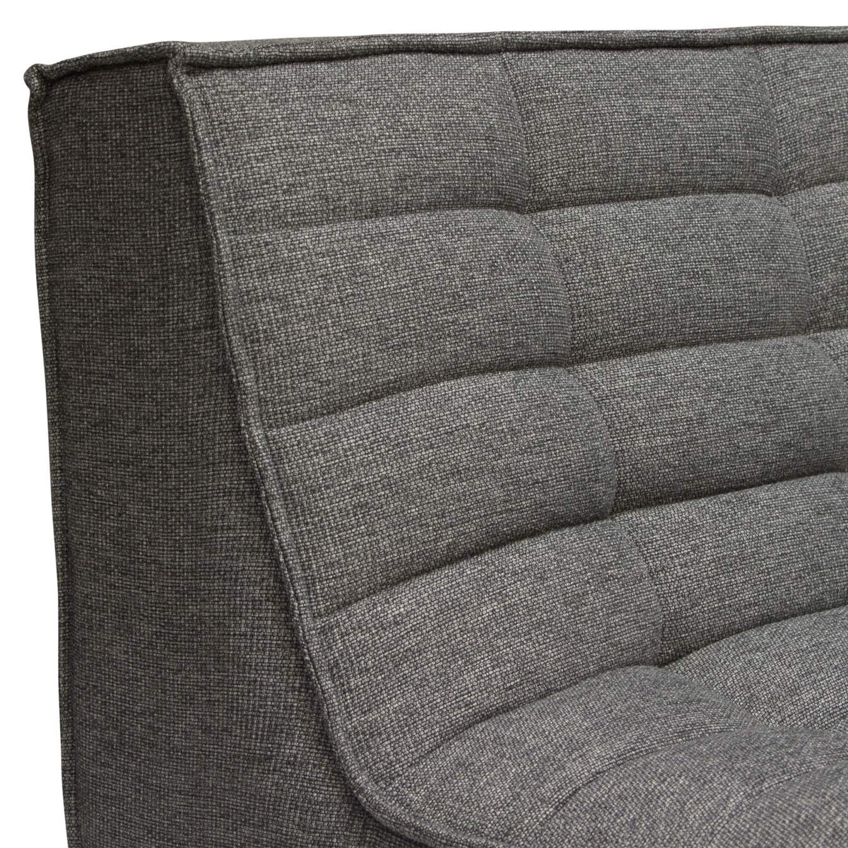 MARSHALL5PCGR Marshall 5pc Corner Modular Sectional W/ Scooped Seat In Grey Fabric