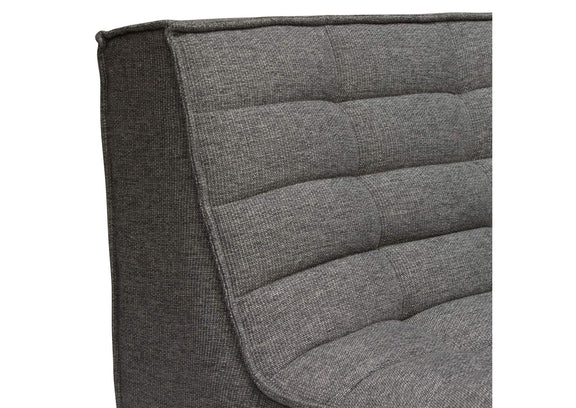 MARSHALL5PCGR Marshall 5pc Corner Modular Sectional W/ Scooped Seat In Grey Fabric