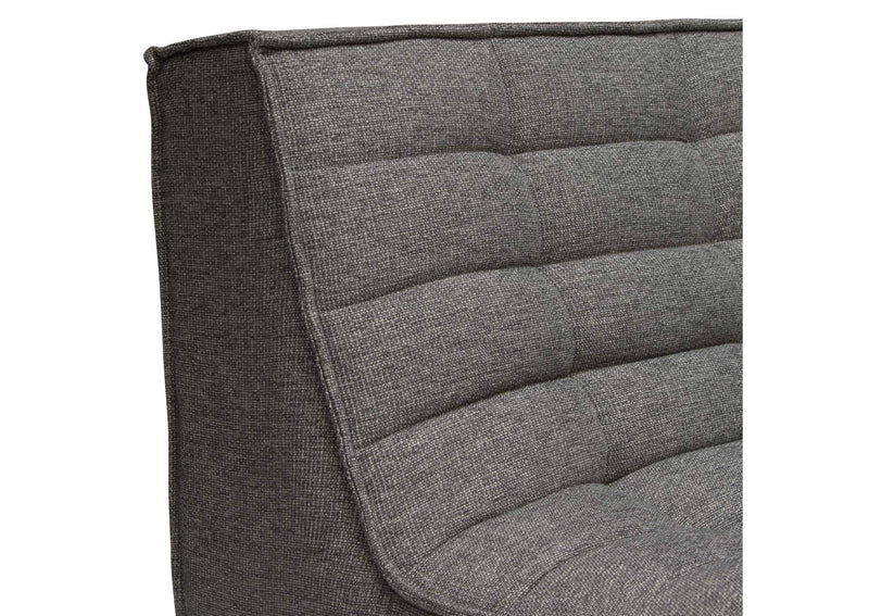 MARSHALL5PCGR Marshall 5pc Corner Modular Sectional W/ Scooped Seat In Grey Fabric