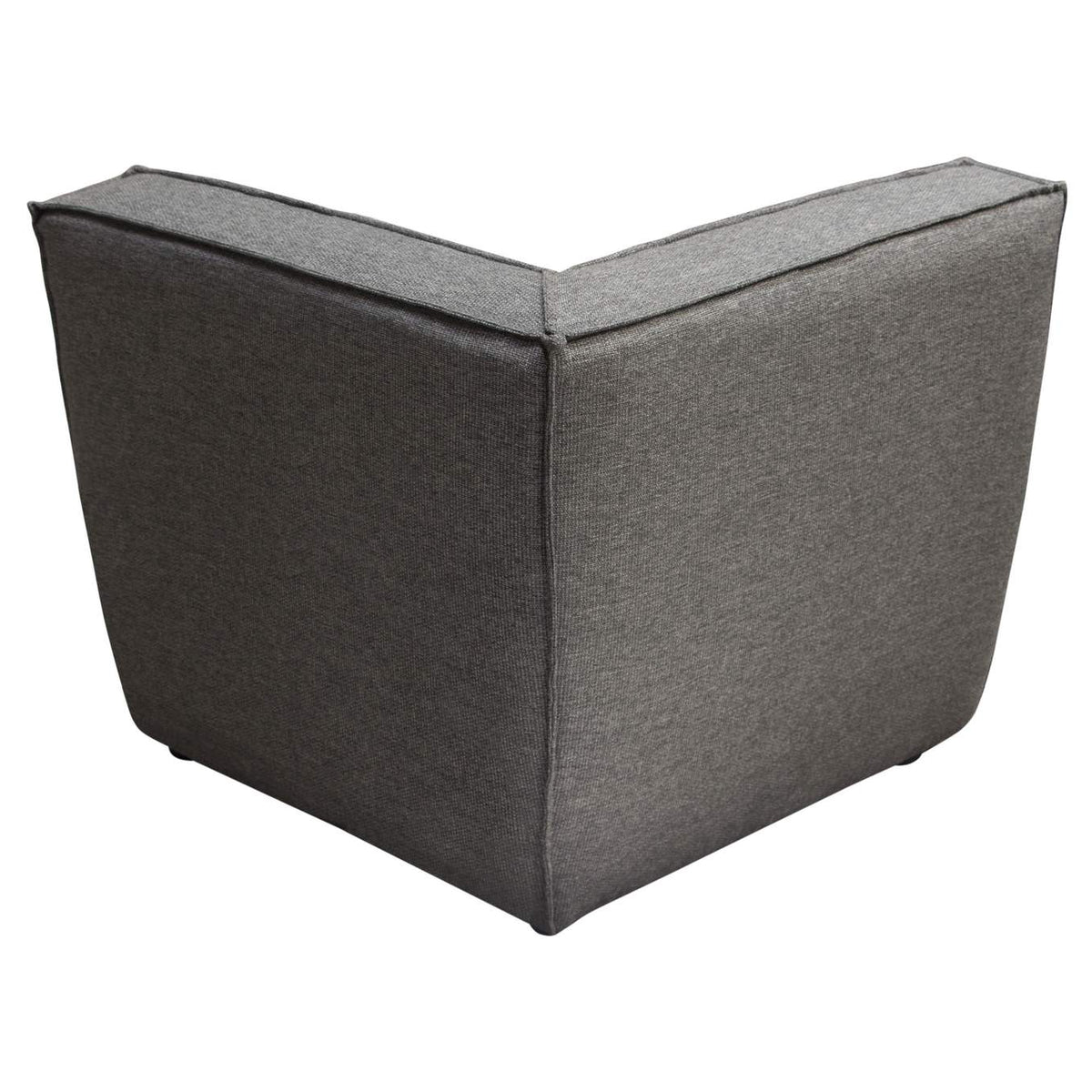 MARSHALL5PCGR Marshall 5pc Corner Modular Sectional W/ Scooped Seat In Grey Fabric