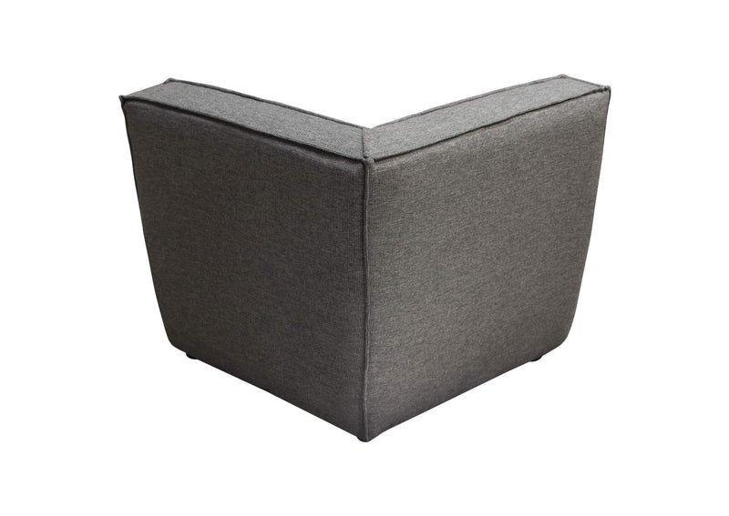 MARSHALL5PCGR Marshall 5pc Corner Modular Sectional W/ Scooped Seat In Grey Fabric