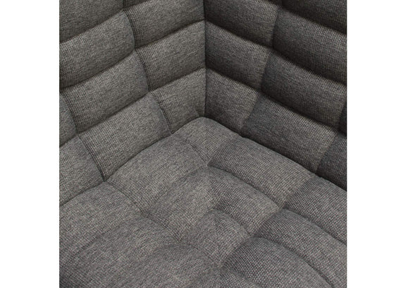 MARSHALL5PCGR Marshall 5pc Corner Modular Sectional W/ Scooped Seat In Grey Fabric