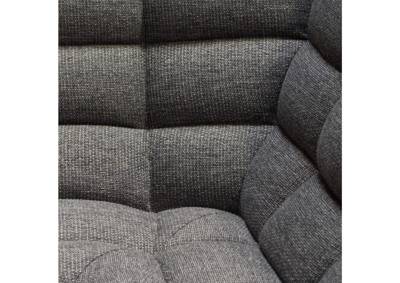 MARSHALL5PCGR Marshall 5pc Corner Modular Sectional W/ Scooped Seat In Grey Fabric