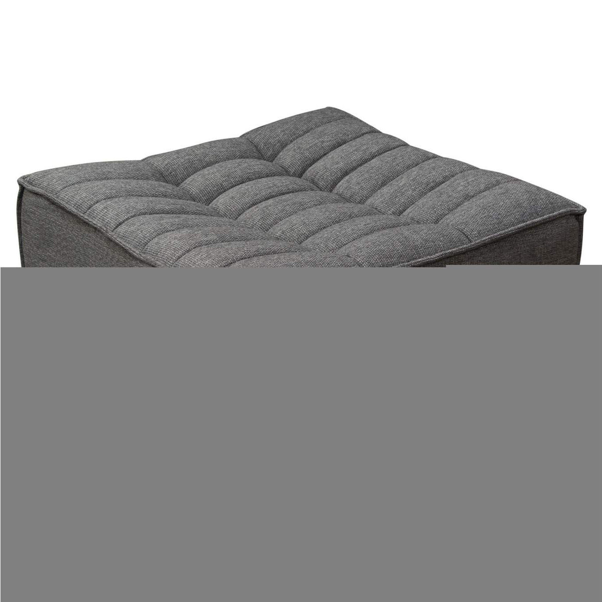 MARSHALLOTGR Marshall Scooped Seat Ottoman In Grey Fabric