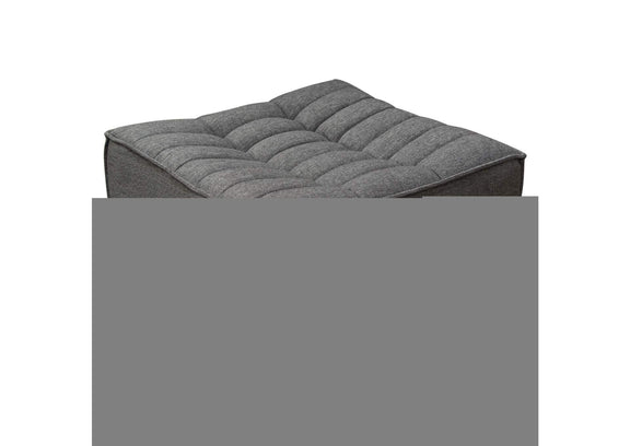 MARSHALLOTGR Marshall Scooped Seat Ottoman In Grey Fabric